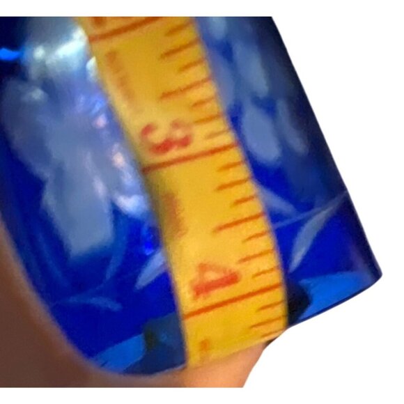 SINGLE Cased Cut to Clear Cobalt Royal Blue Highball Tumbler - Picture 7 of 7